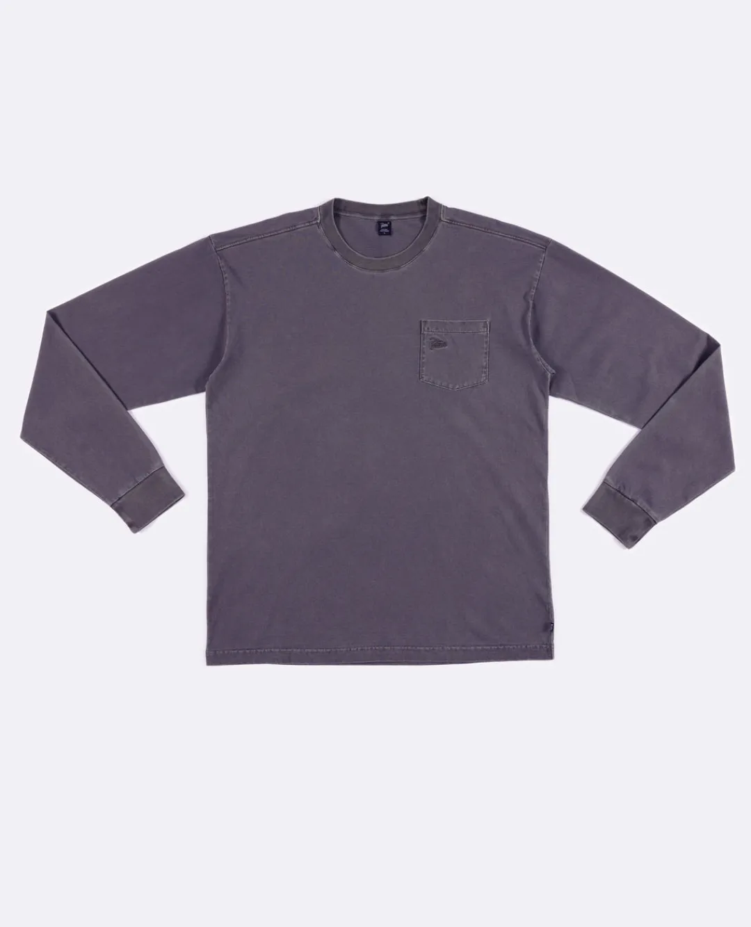 * Basic Washed Pocket Longsleeve T-Shirt (Odyssey Gray)
