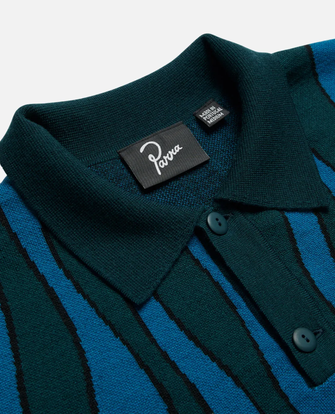 byParra Aqua Weed Waves Knitted Polo Shirt (Multi)