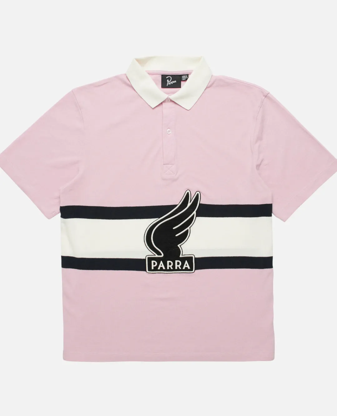 byParra Winged Logo Polo Shirt (Pink/Off White)