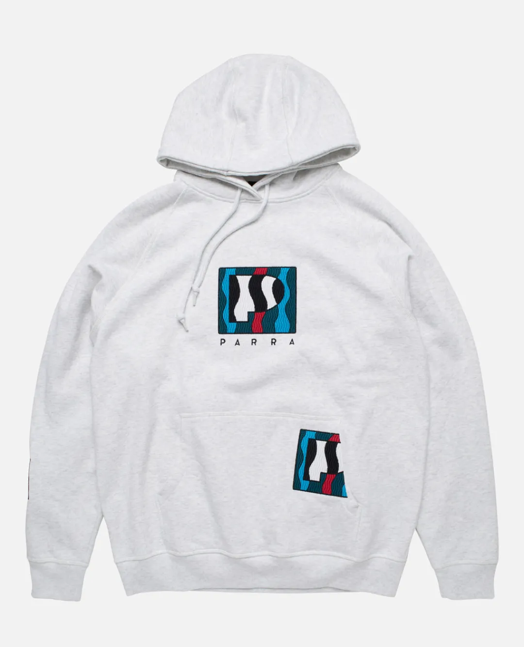byParra Zebra Striped P Hooded Sweatshirt (Ash Grey)