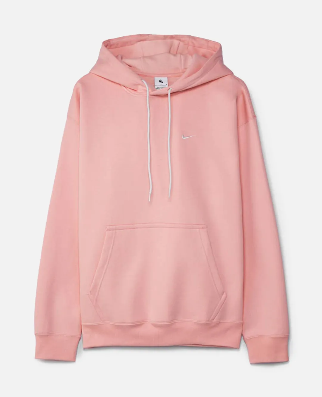 Nike lab Solo Swoosh Fleece Hooded Sweater (Bleached Coral/White)