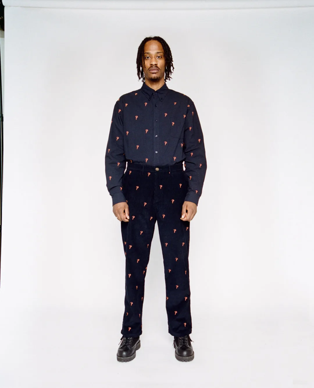 * Patta Basic Corduroy Chino Pants (Evening Blue)