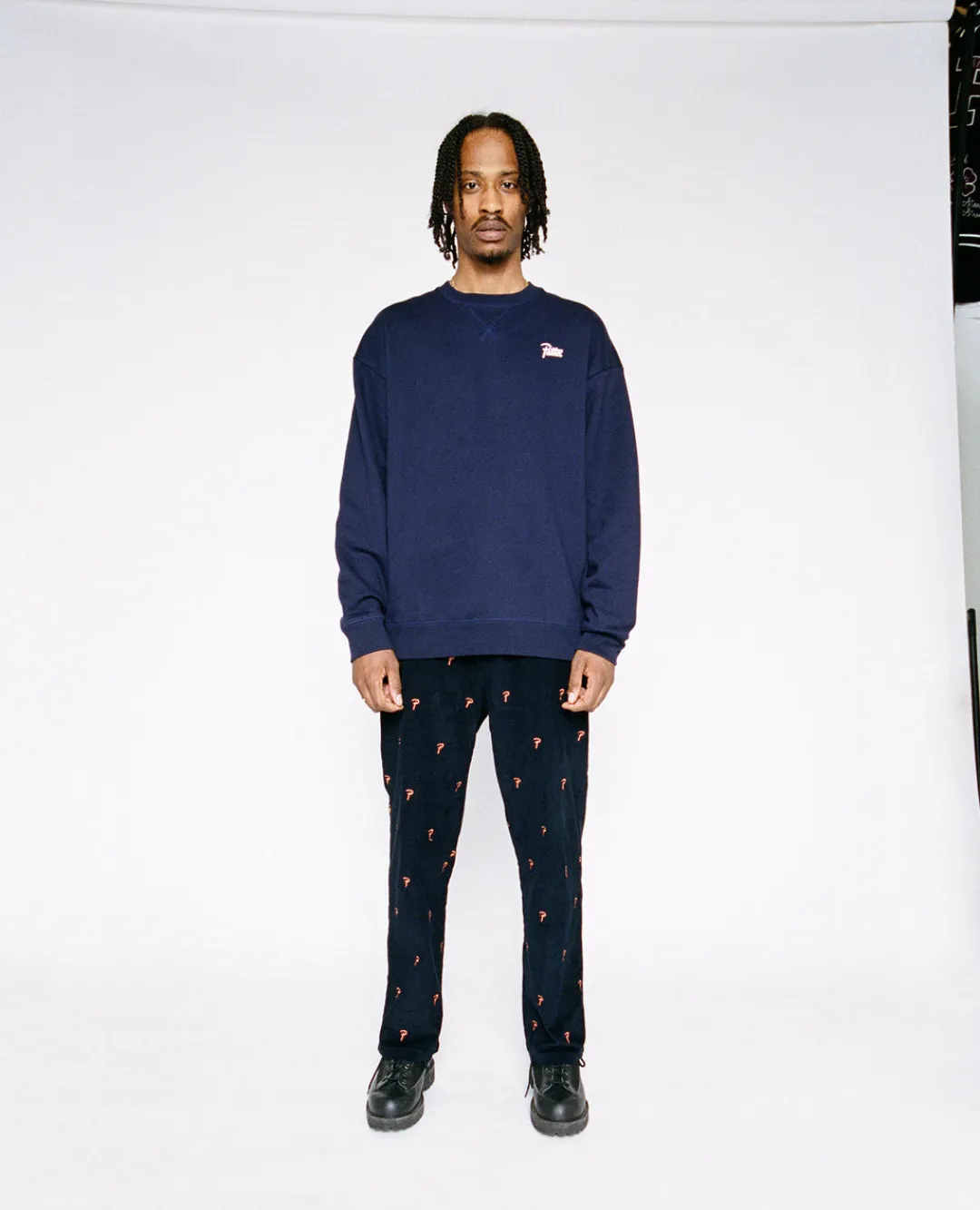 * Patta Basic Crewneck Sweater (Evening Blue)