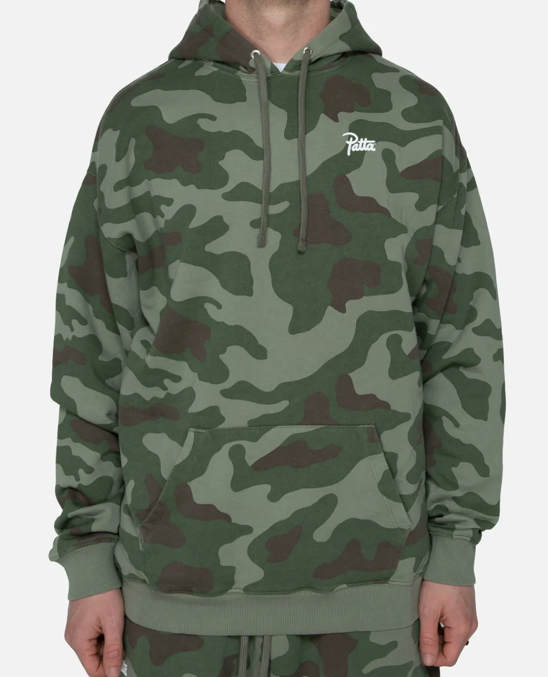 * Patta Basic Summer Washed Hooded Sweater (Camo Aop)