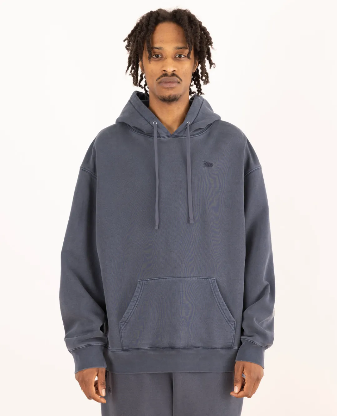 * Patta Basic Washed Boxy Hooded Sweater (Odyssey Gray)