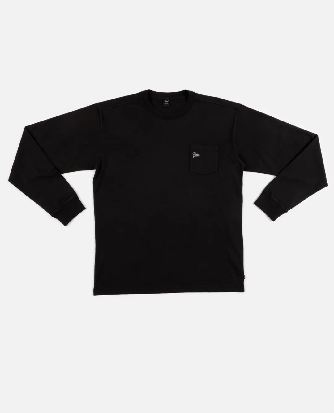 * Patta Basic Washed Pocket Longsleeve T-Shirt (Black)