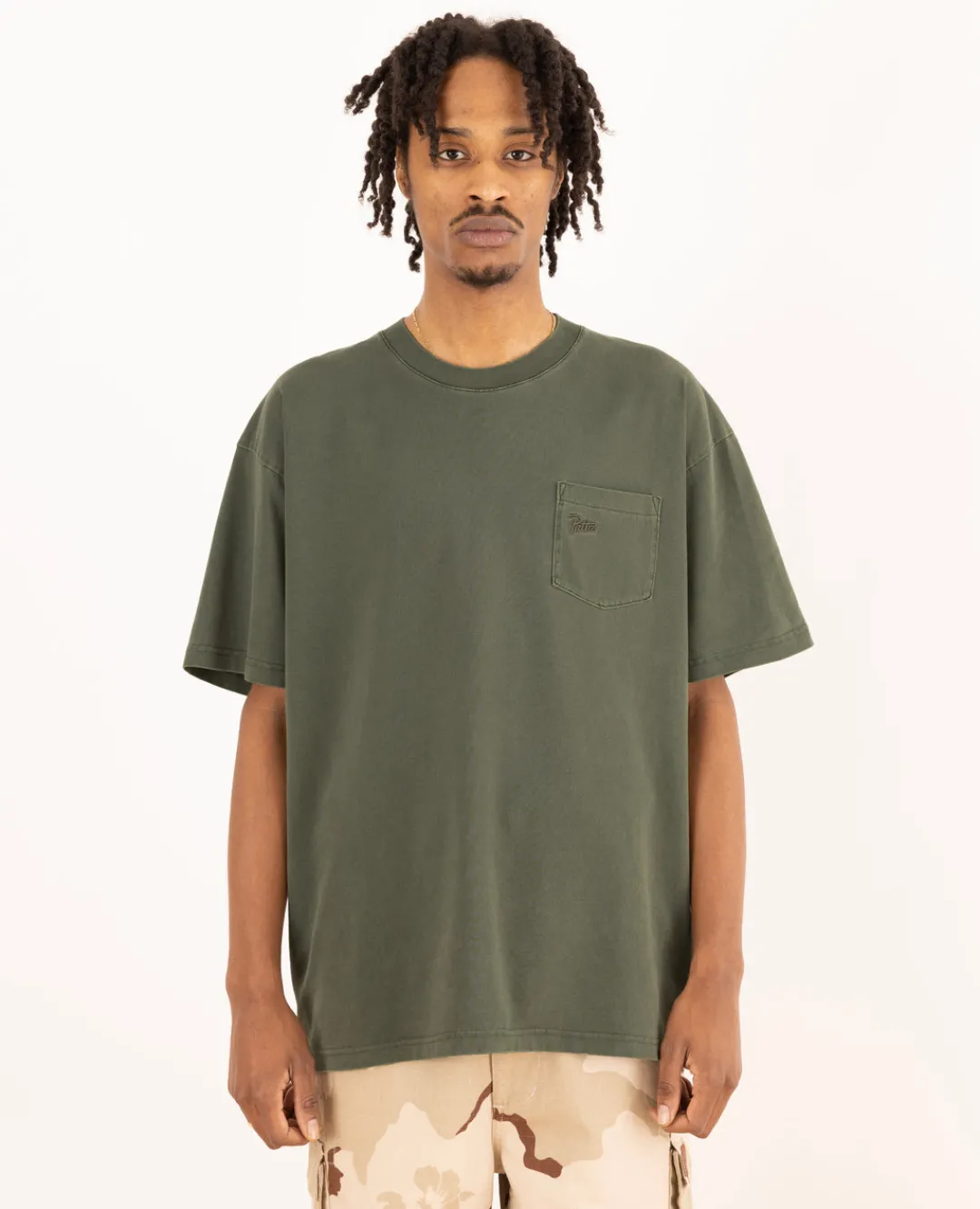 * Patta Basic Washed Pocket T-Shirt (Deep Depths)
