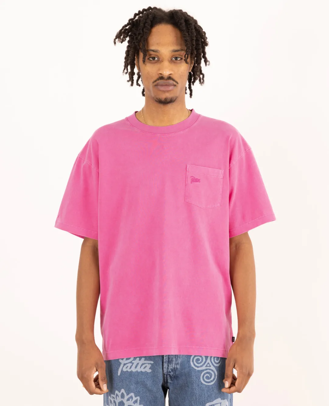 * Patta Basic Washed Pocket T-Shirt (Rose Violet)