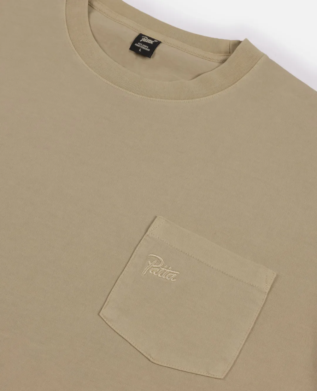 * Patta Basic Washed Pocket T-Shirt (Taos Taupe)