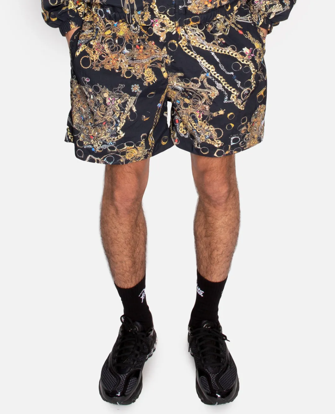 * Patta Chains Swim Shorts (Black/Chains Aop)