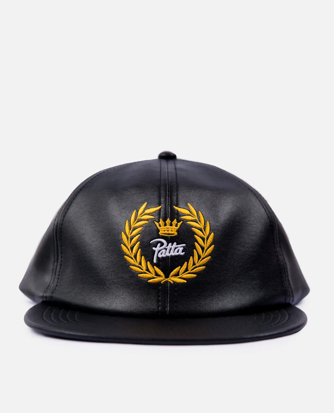 * Patta Faux Leather Snapback (Black)