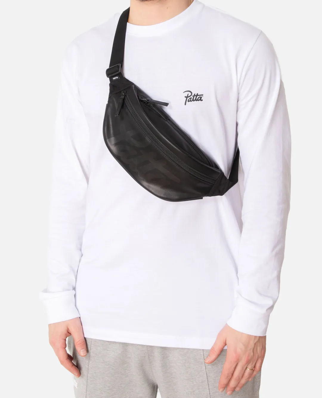 * Patta Faux Leather Waistbag (Black)