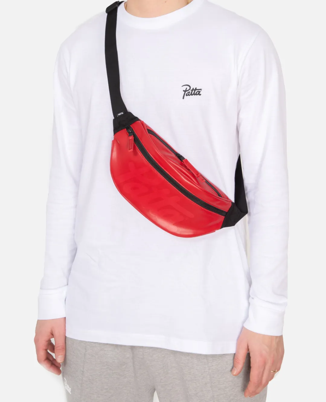 * Patta Faux Leather Waistbag (High Risk Red)