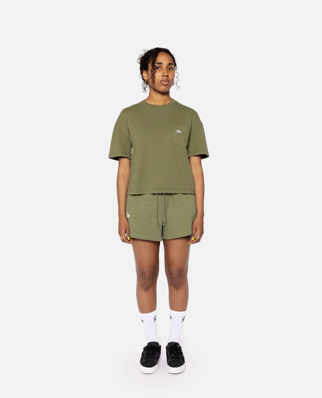 * Patta Femme Basic Boxy Pocket T-Shirt (Olivine)