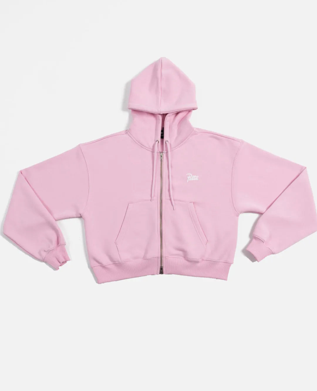 * Patta Femme Basic Cropped Zip Hooded Sweater (Cradle Pink)
