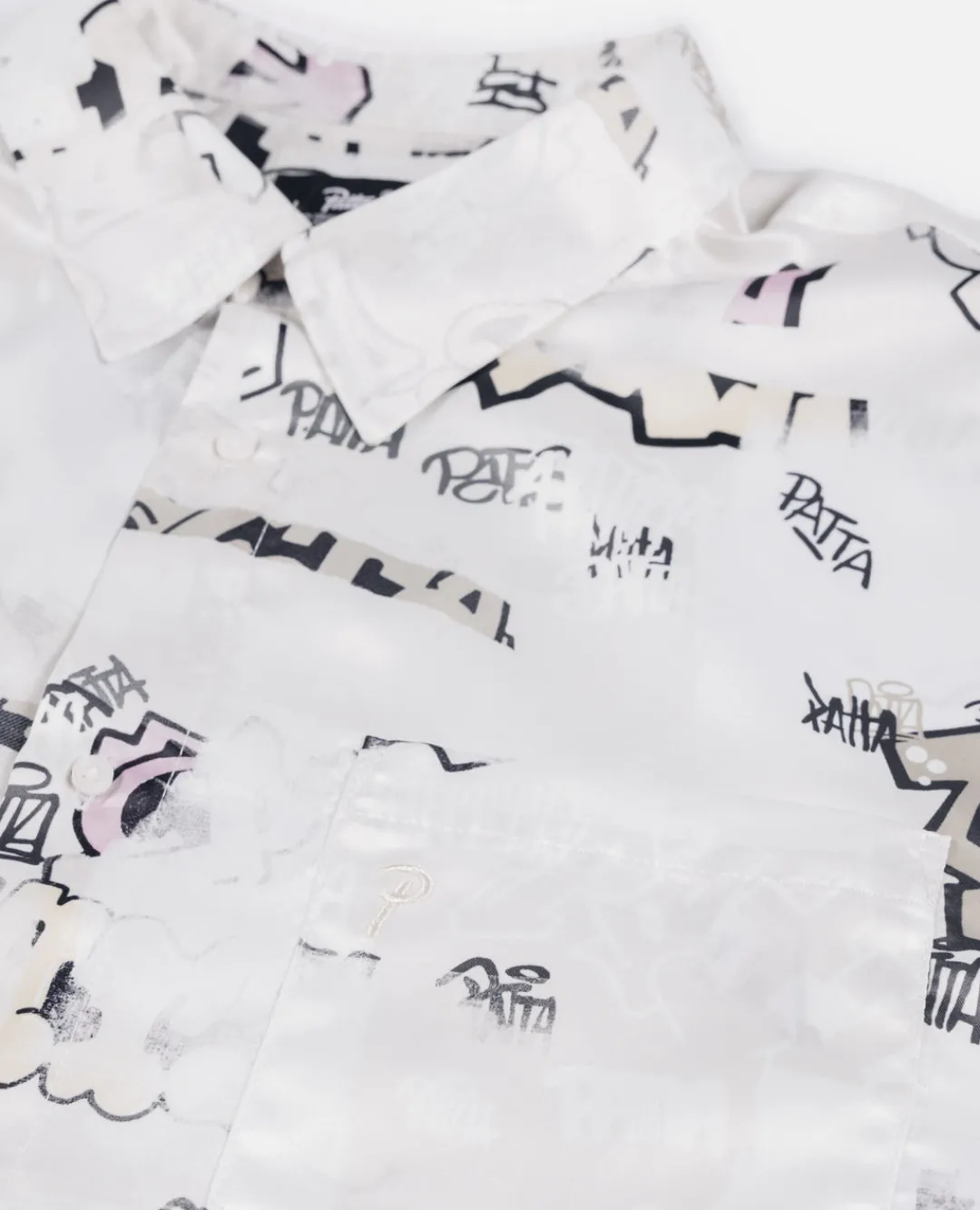 * Patta Graffiti Satin Shortsleeve Shirt (Birch)