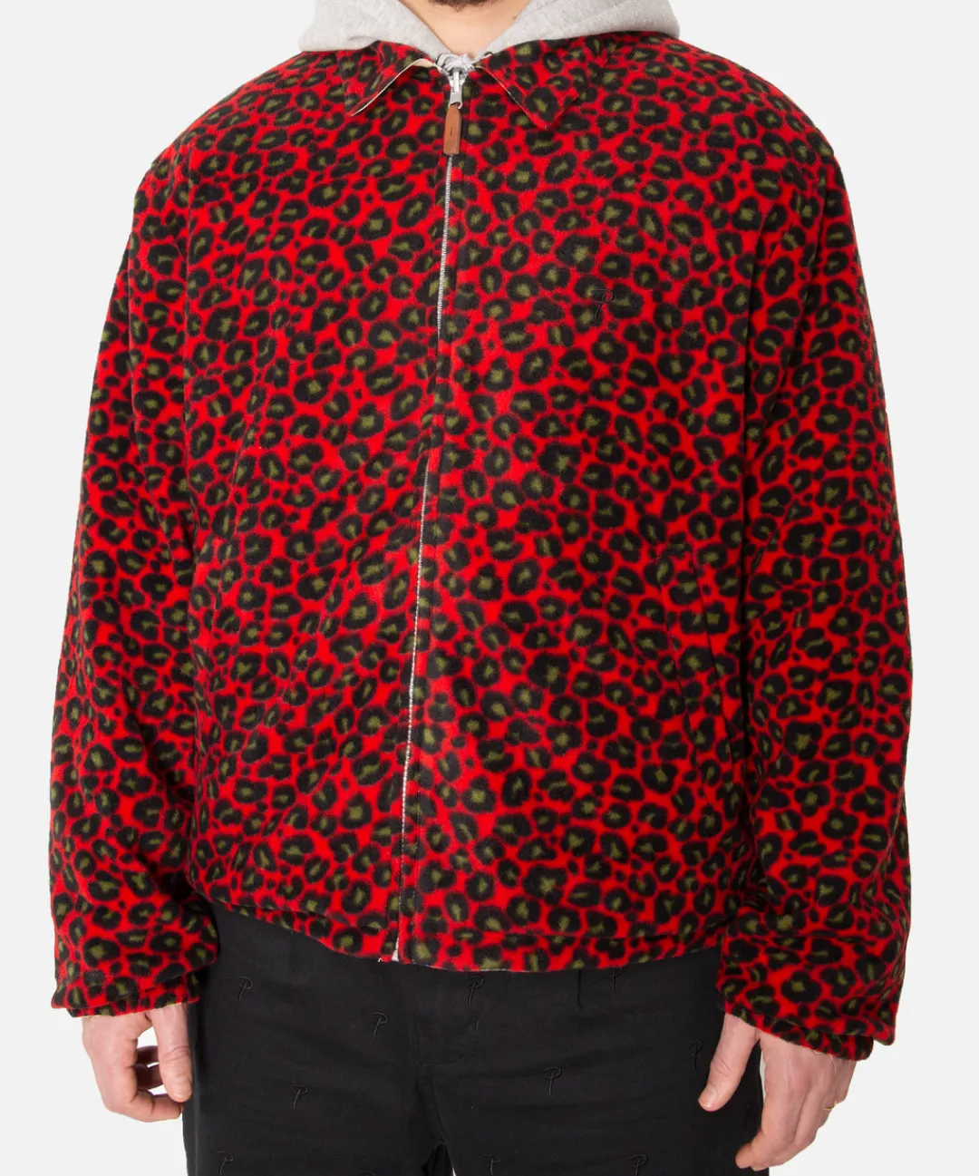 * Patta Heritage Reversible Jacket (Oyster Grey/Red Leopard)