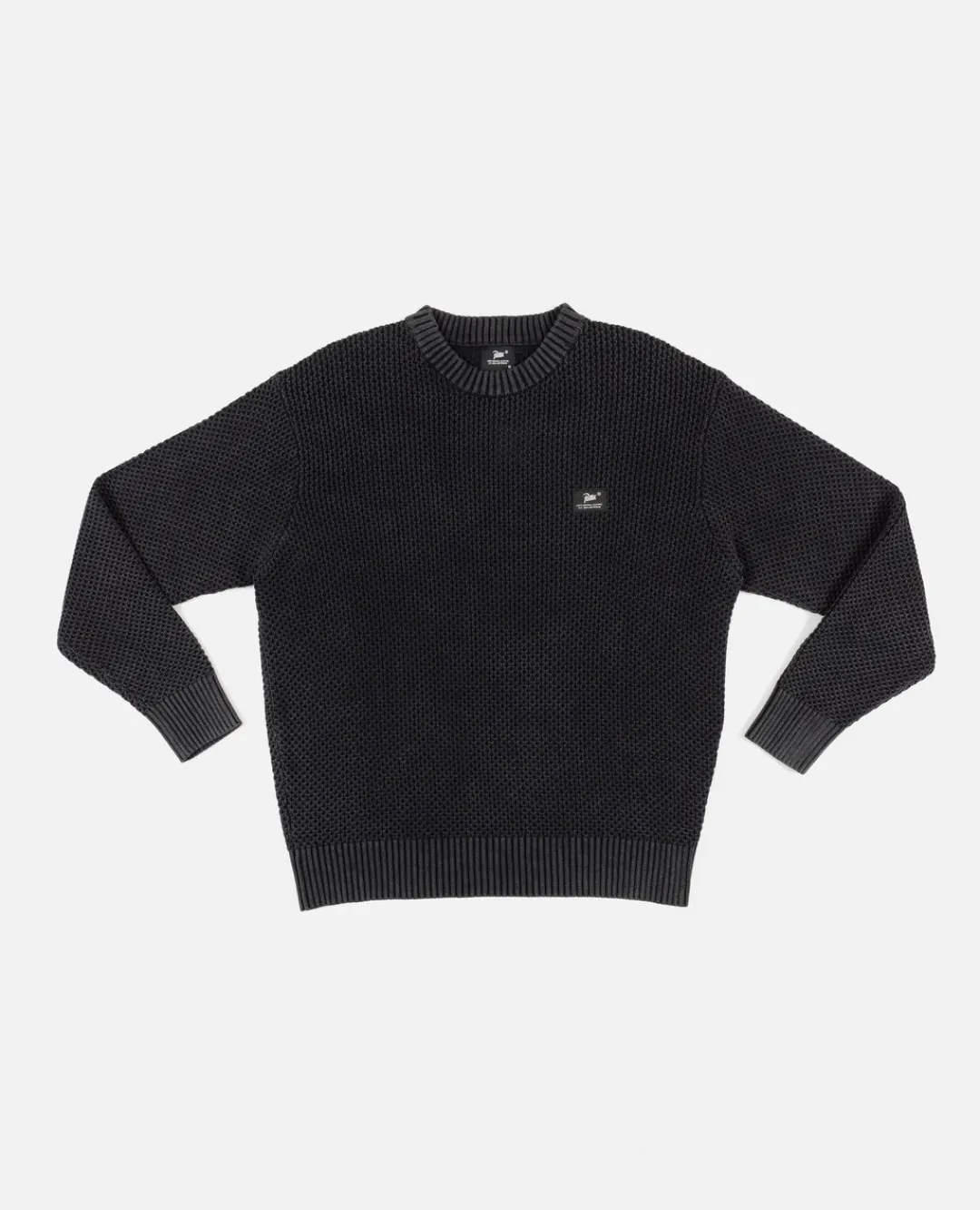 * Patta Honeycomb Knitted Sweater (Washed Black)