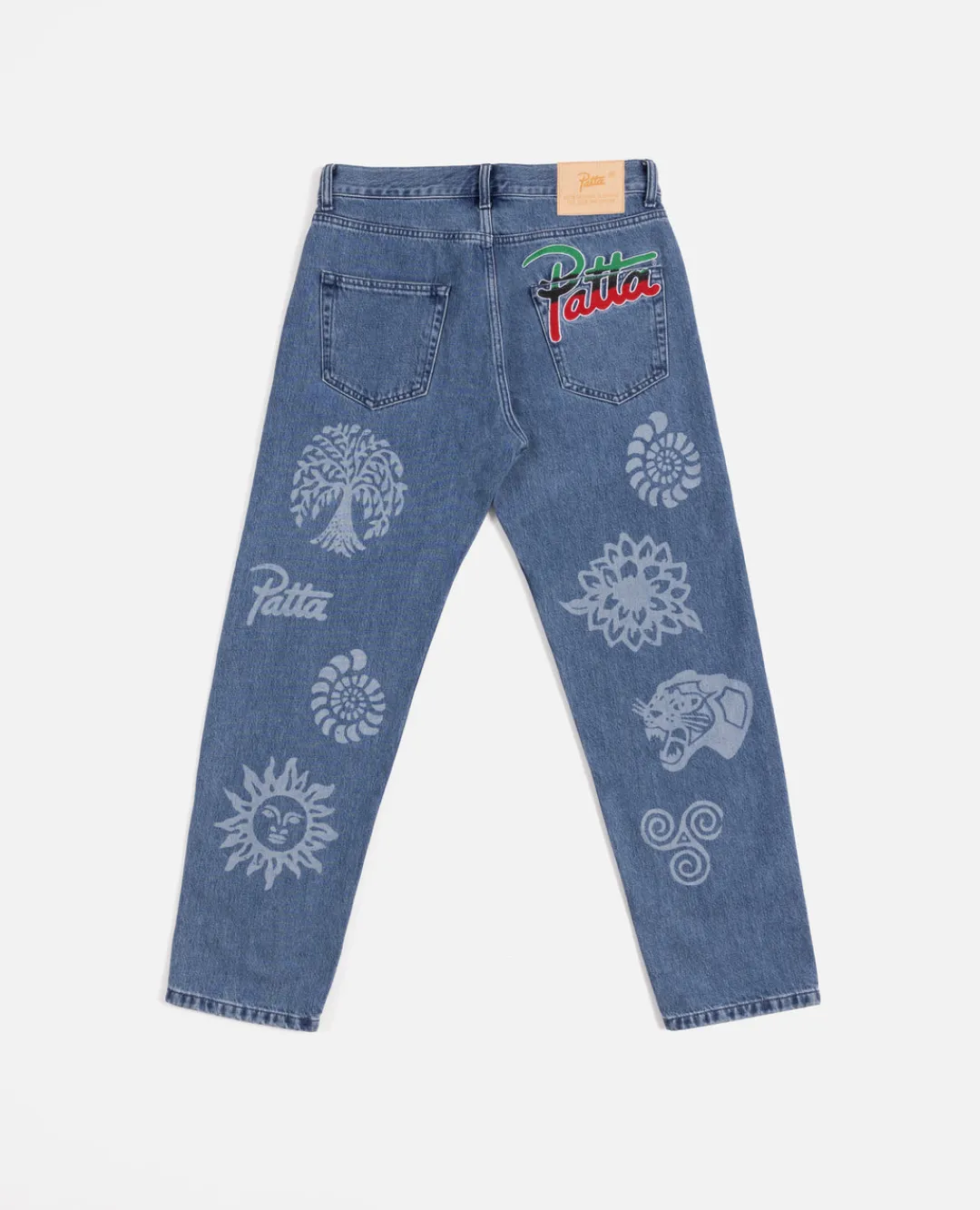 * Patta Hope Love Peace Denim Pants (Light Blue)