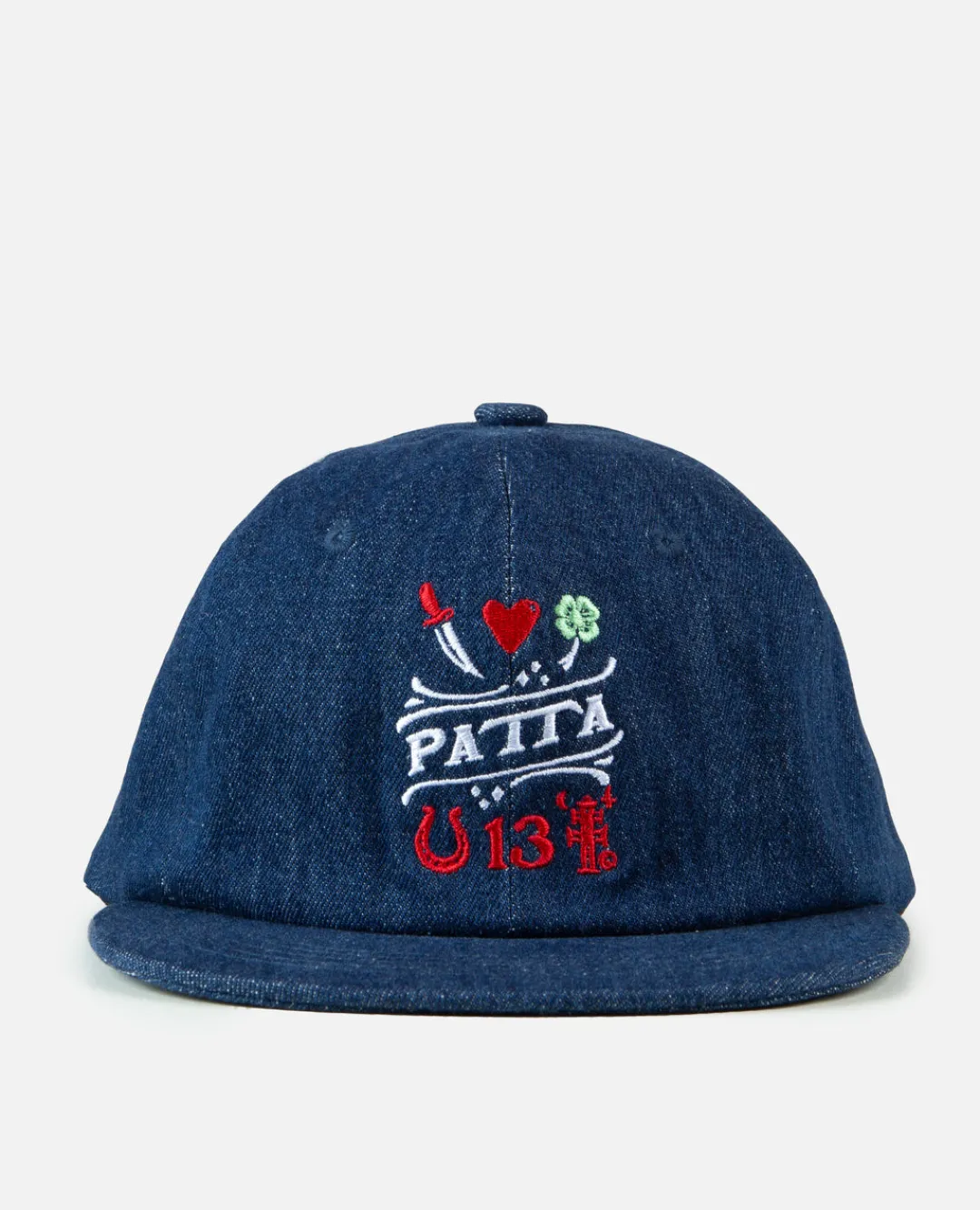 * Patta Lucky Charm Denim Sports Cap (Dark Blue)