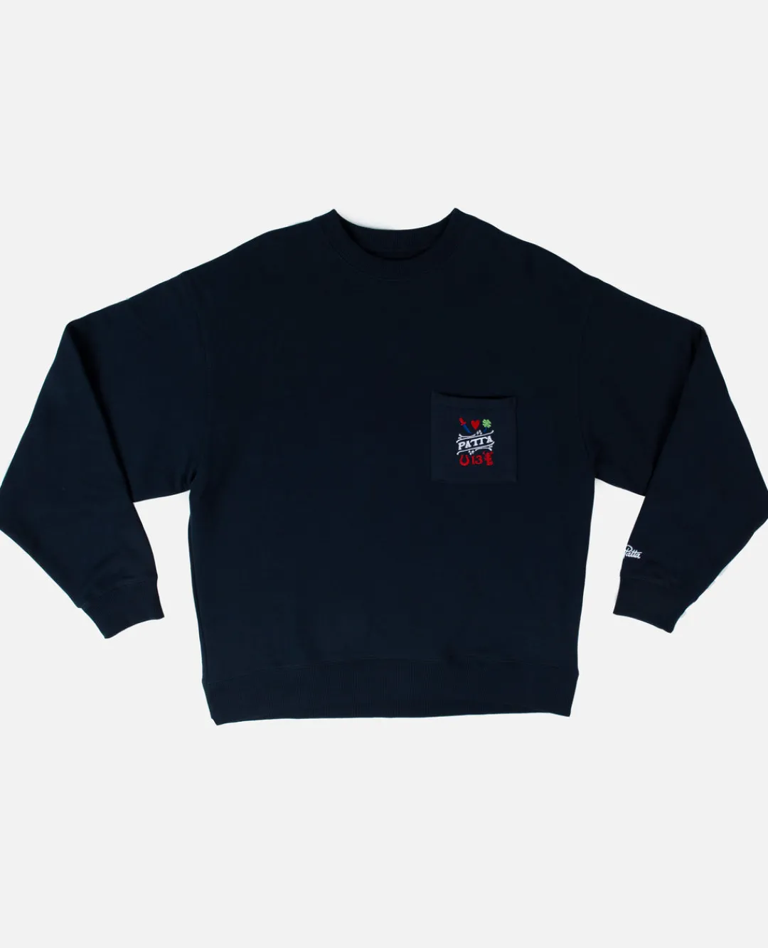 * Patta Lucky Charm Pocket Crewneck Sweater (Sky Captain)