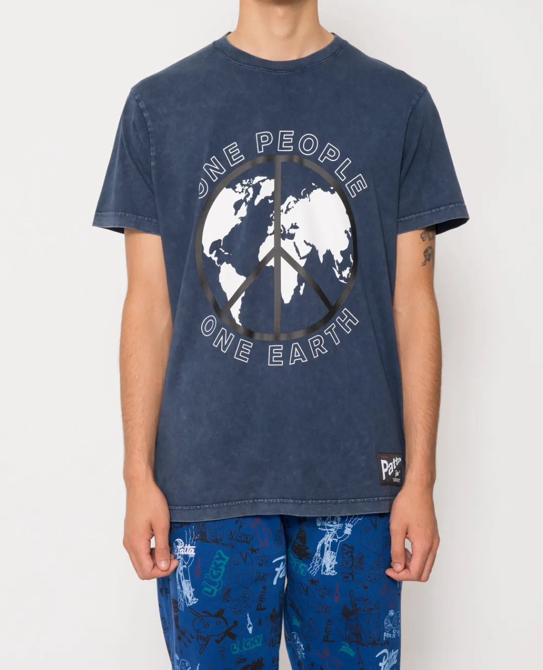 * Patta One People T-Shirt (Indigo Wash)