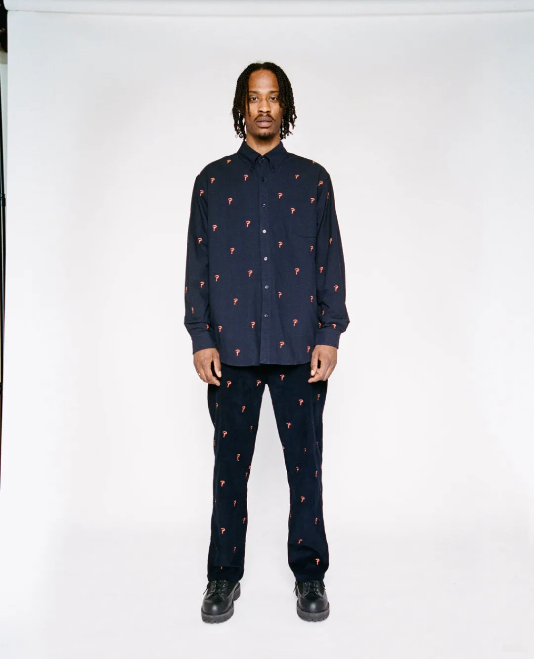 * Patta Oxford Longsleeve Shirt (Evening Blue)