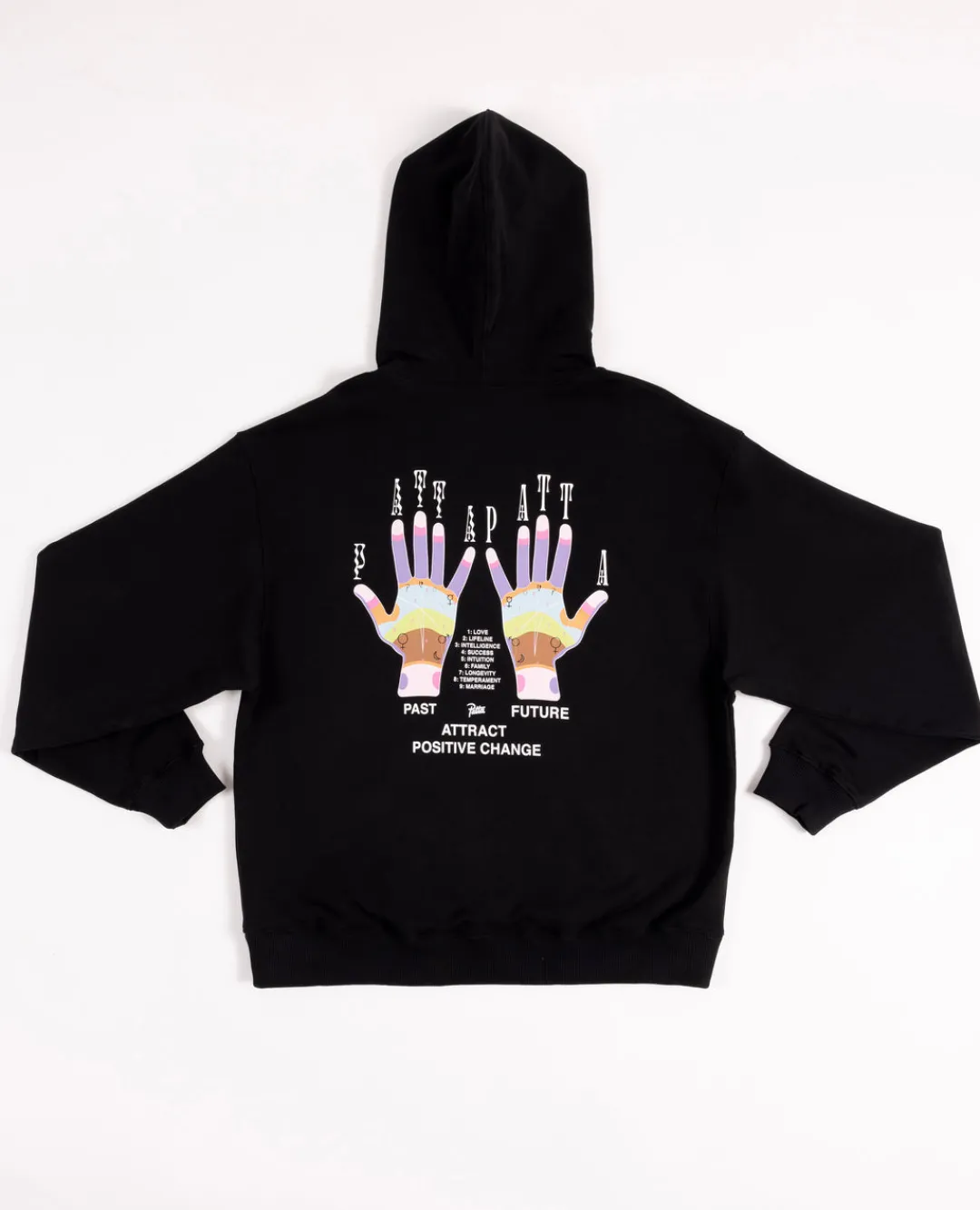 * Patta Palmistry Boxy Hooded Sweater (Black)