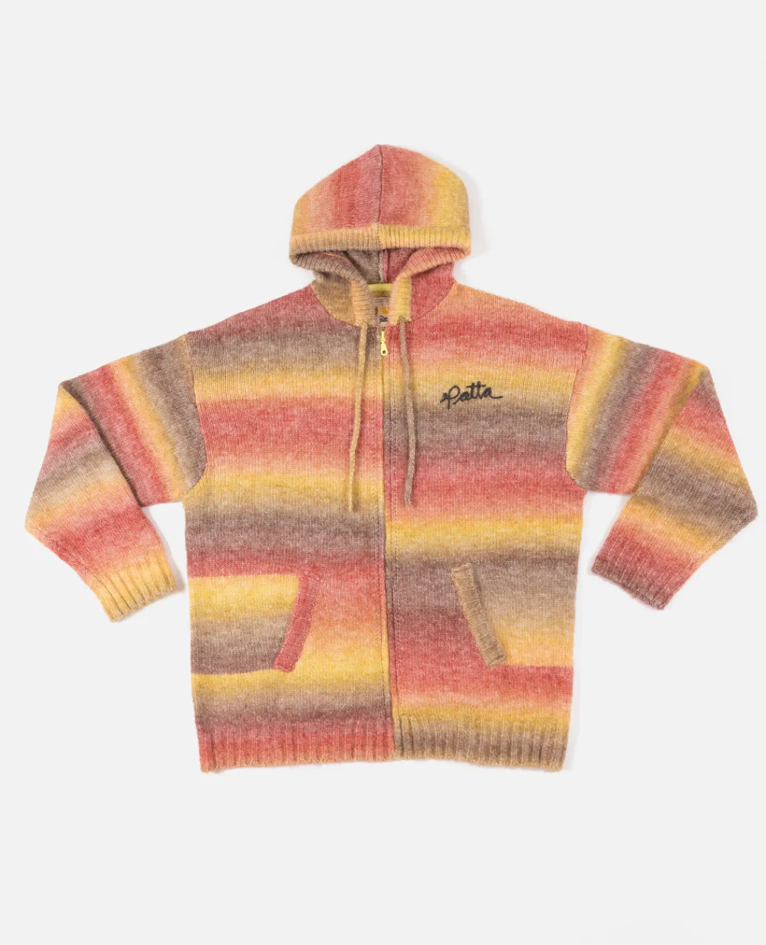 * Patta Rainbow Knitted Hooded Sweater (Rainbow)