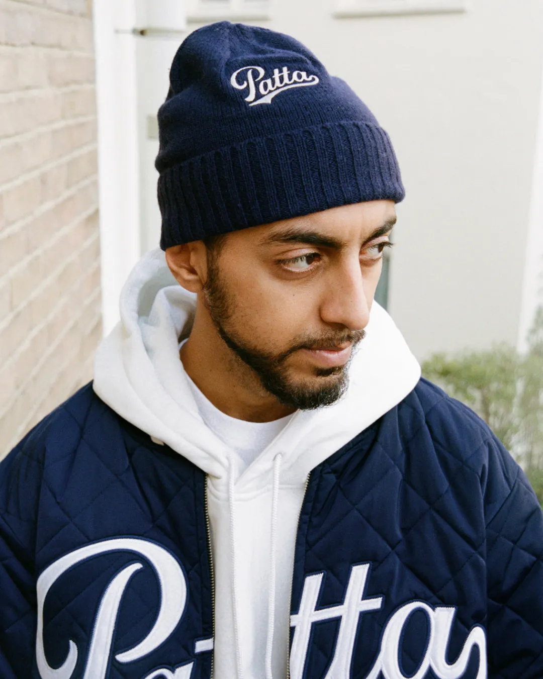 * Patta Ribbed Knitted Beanie (Evening Blue)