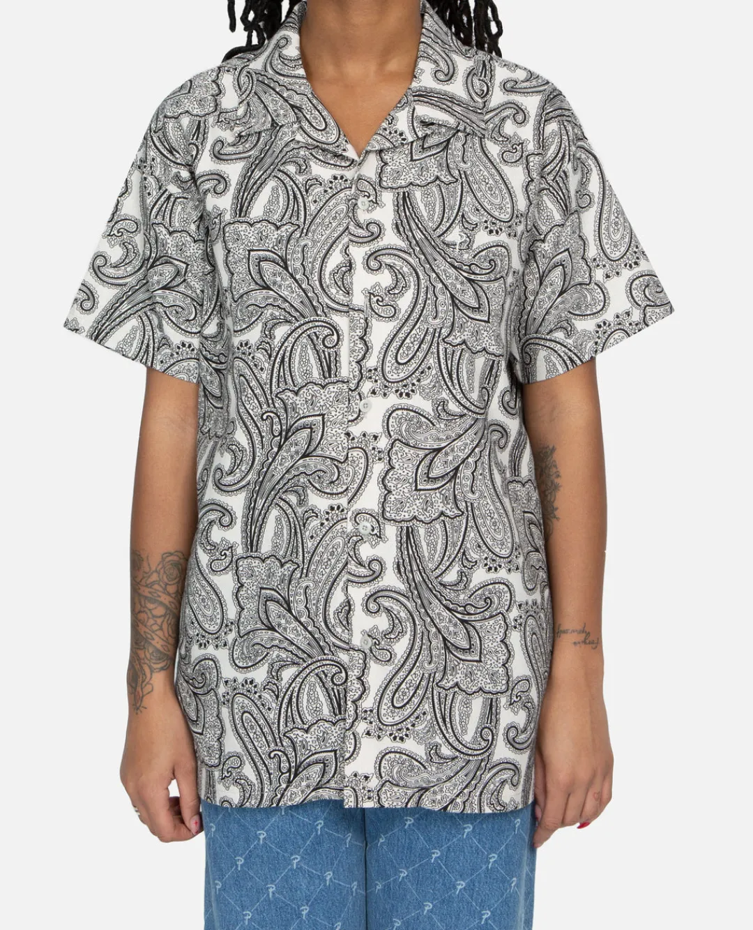 * Patta Silver Paisley Shortsleeve Shirt (Silver Birch)