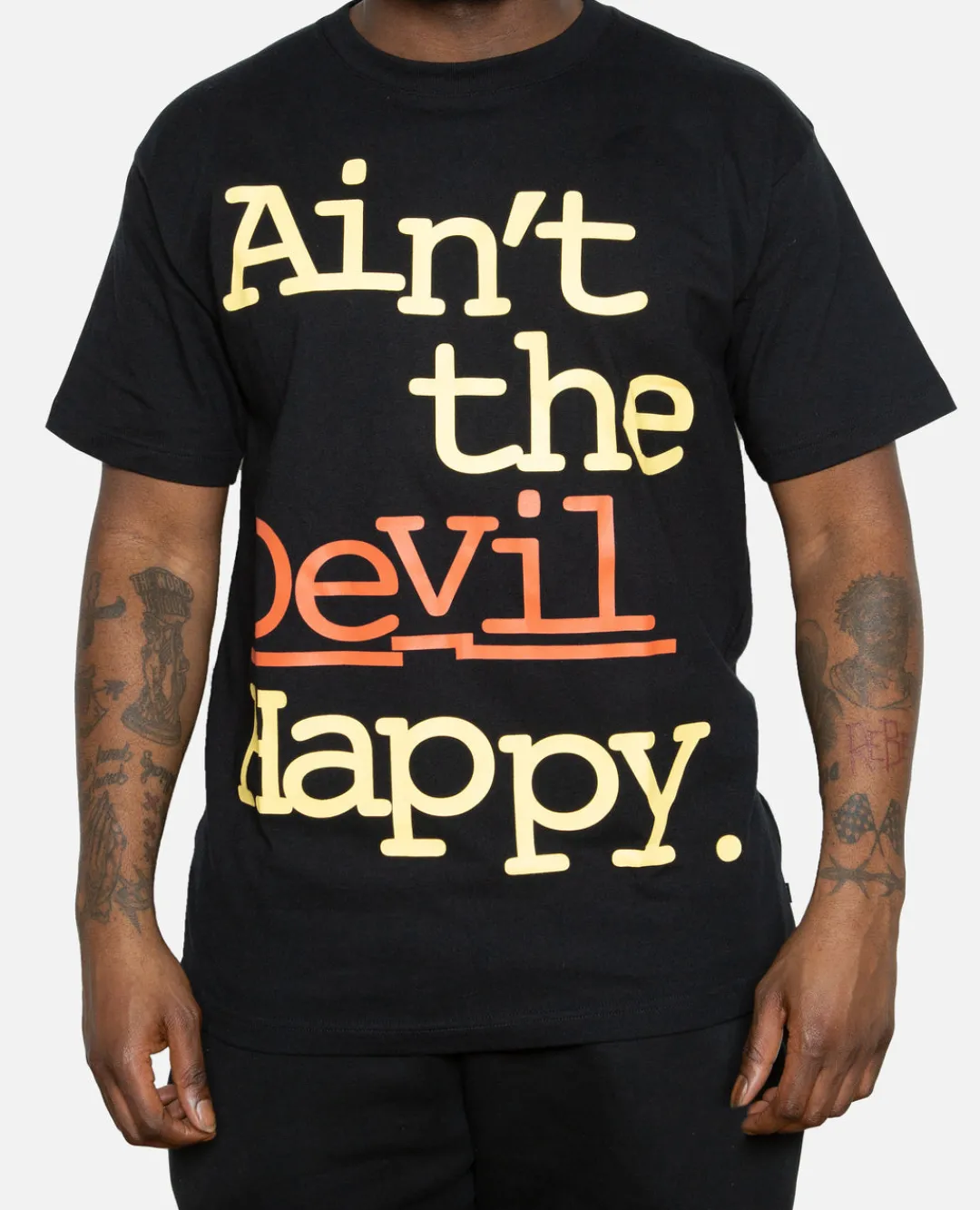 * Patta Soundsystem X Jeru The Damaja AinʼT The Devil Happy T-Shirt (Bla