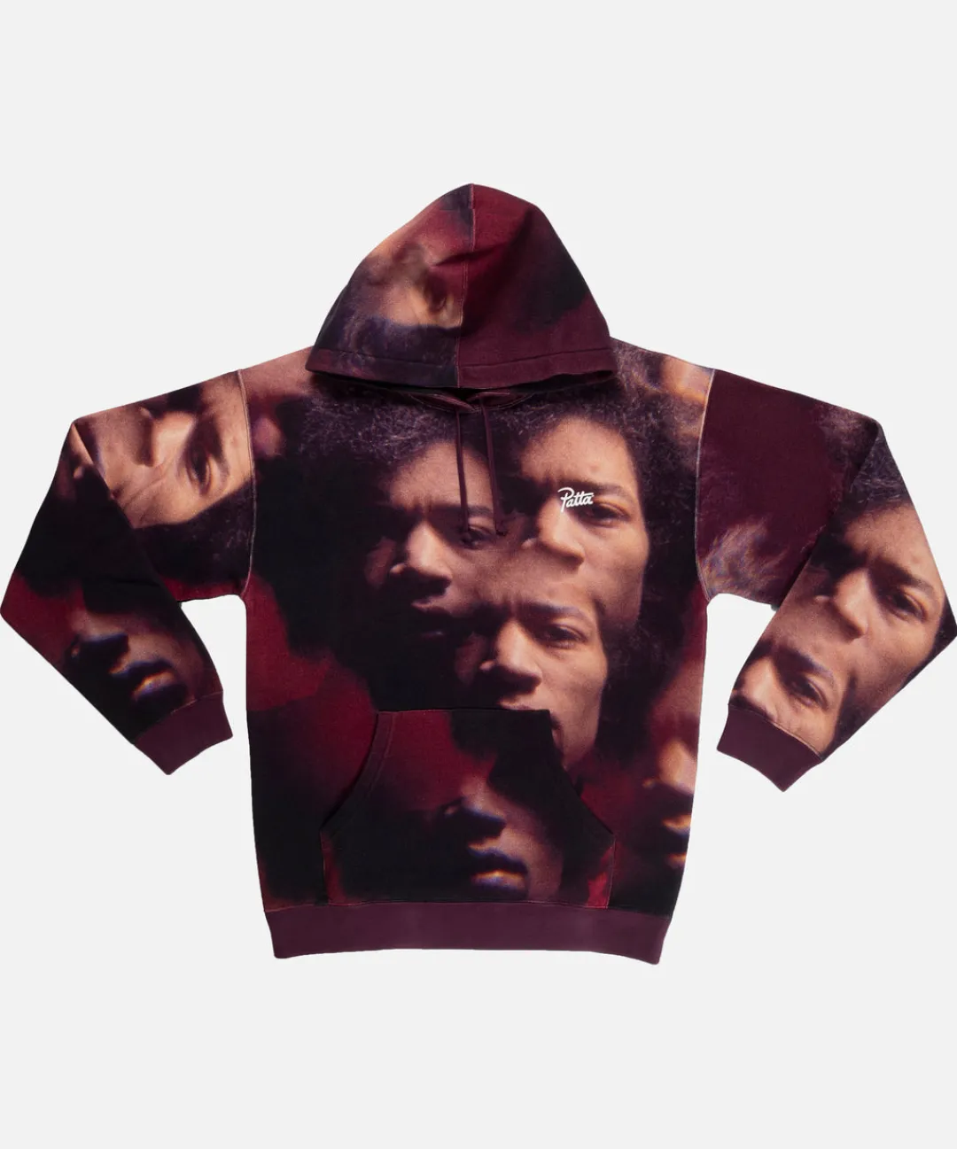 * Patta Soundsystem X Jimi Hendrix Allover Print Hooded Sweater (Black/C