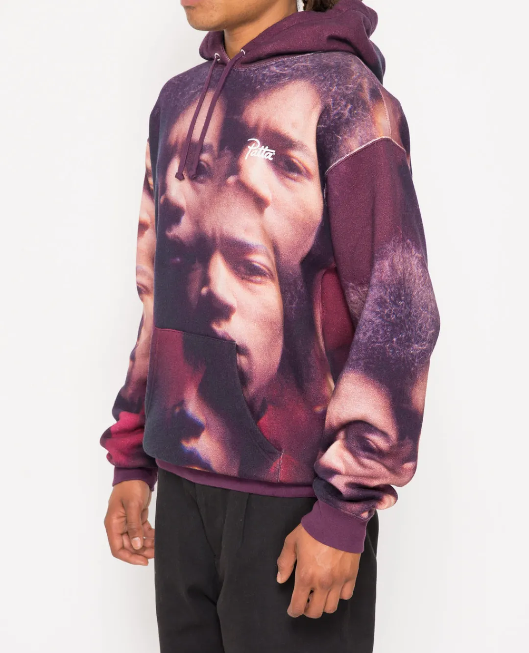 * Patta Soundsystem X Jimi Hendrix Allover Print Hooded Sweater (Black/C