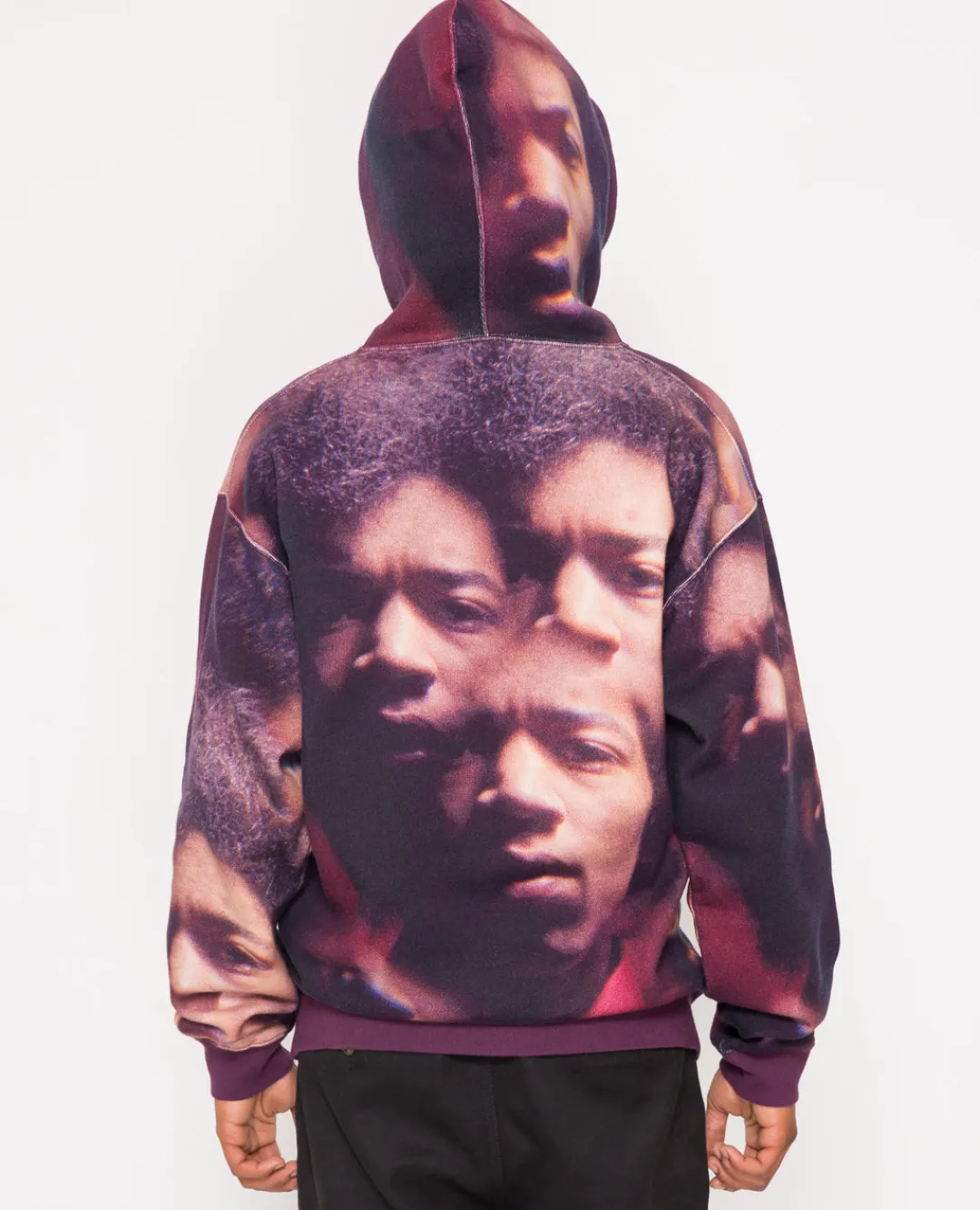* Patta Soundsystem X Jimi Hendrix Allover Print Hooded Sweater (Black/C
