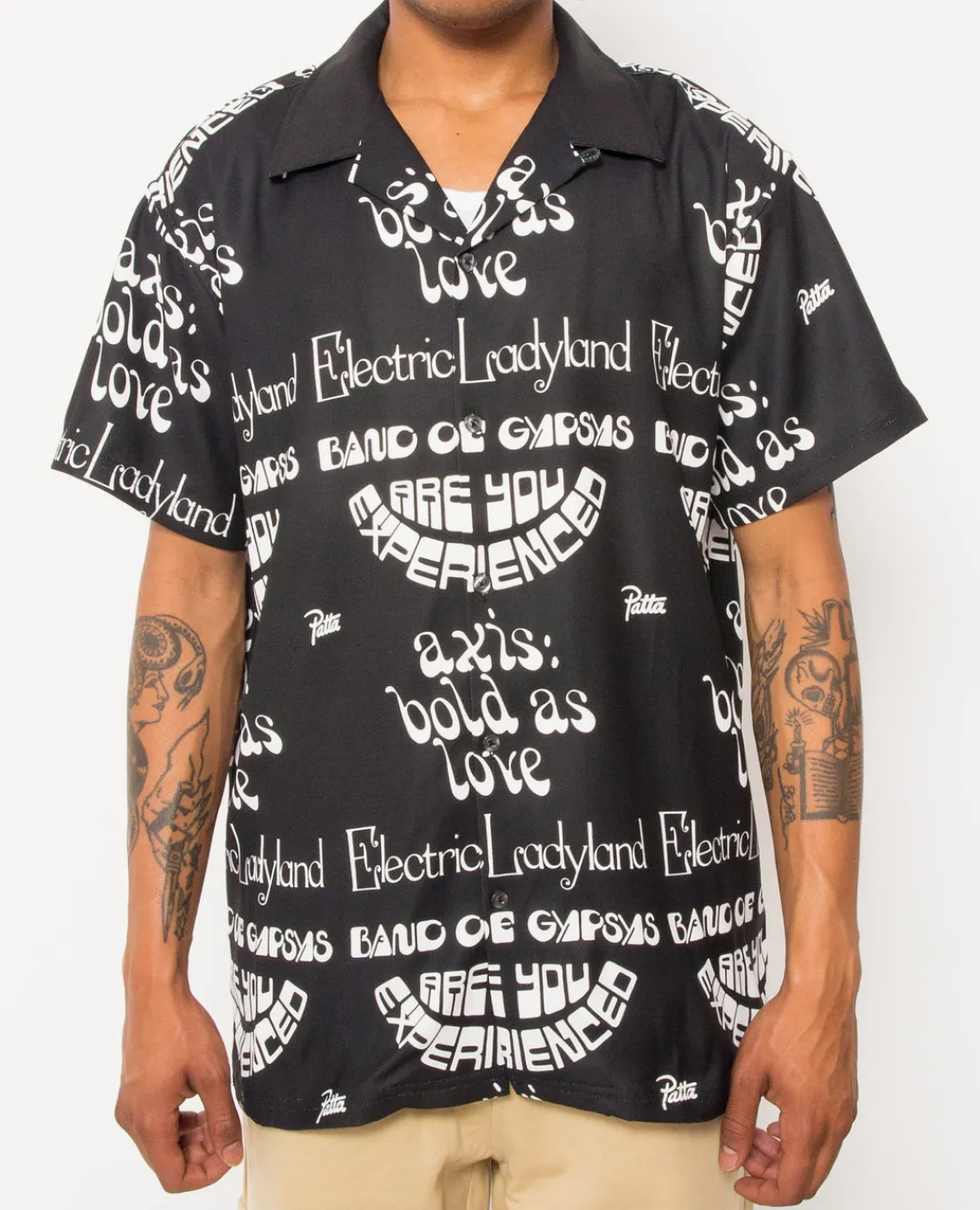 * Patta Soundsystem X Jimi Hendrix Allover Printed Shortsleeve Shirt (Bl
