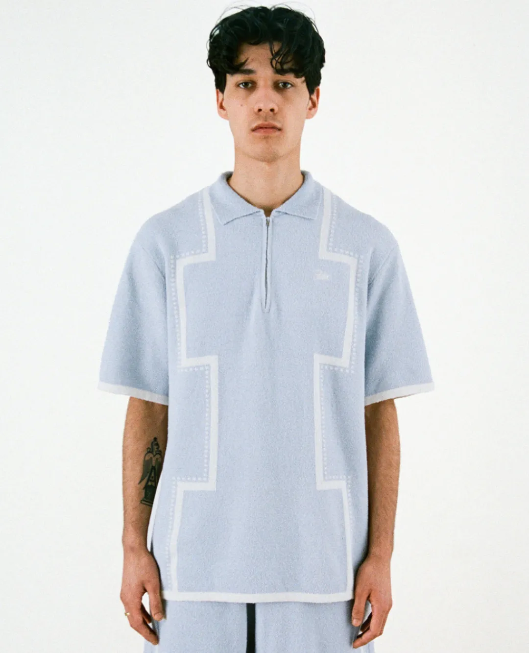 * Patta Spritz Shortsleeve Polo (Aqua Spritz)
