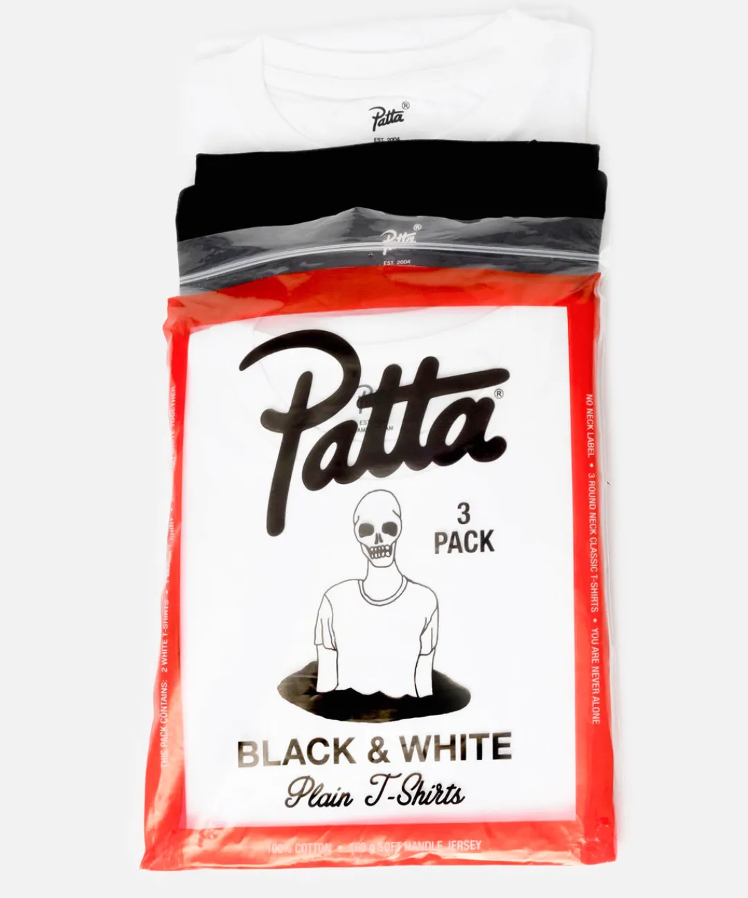 * Patta Tubular T-Shirt (3-Pack) (White/Black/White)