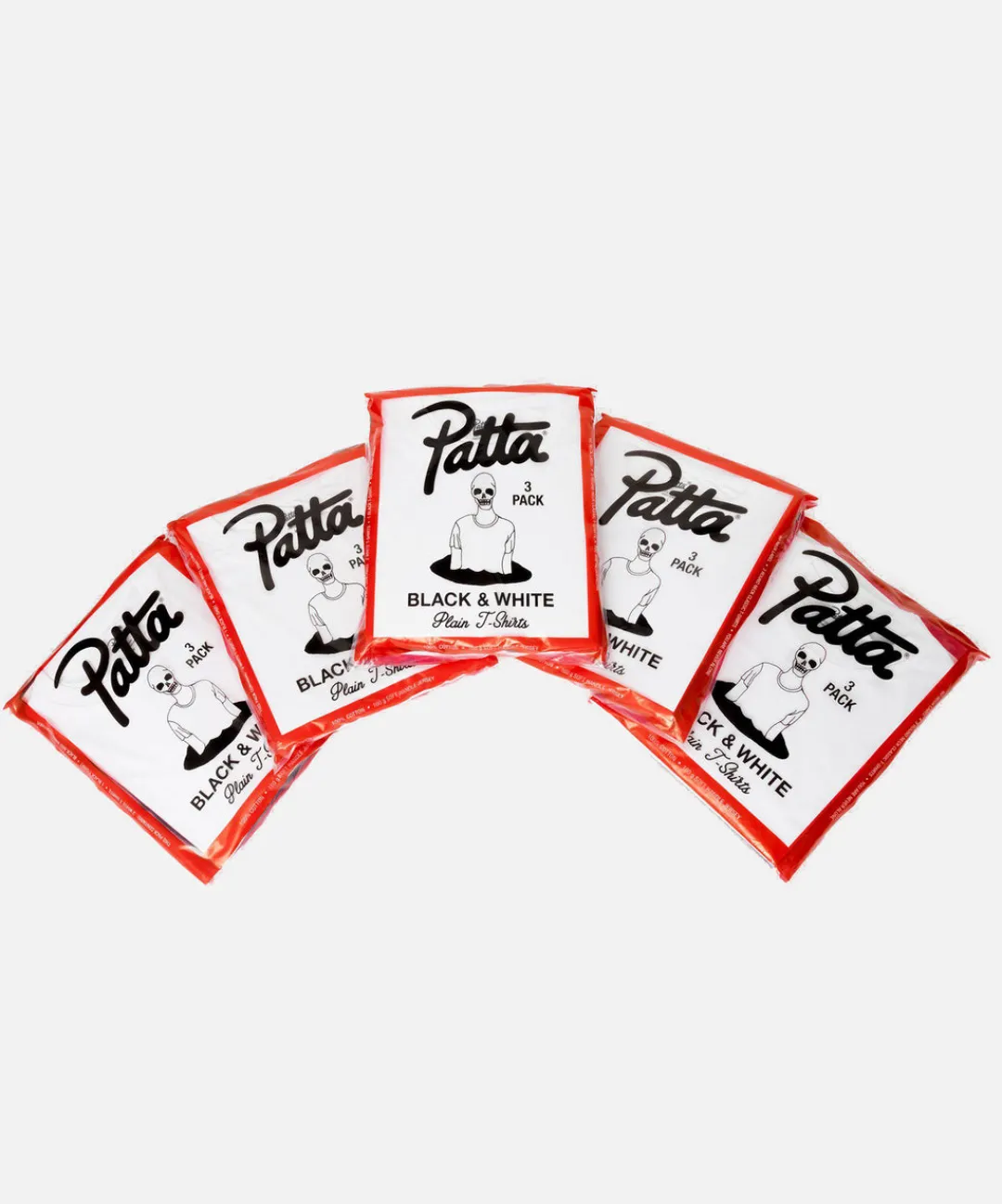 * Patta Tubular T-Shirt (3-Pack) (White/Black/White)