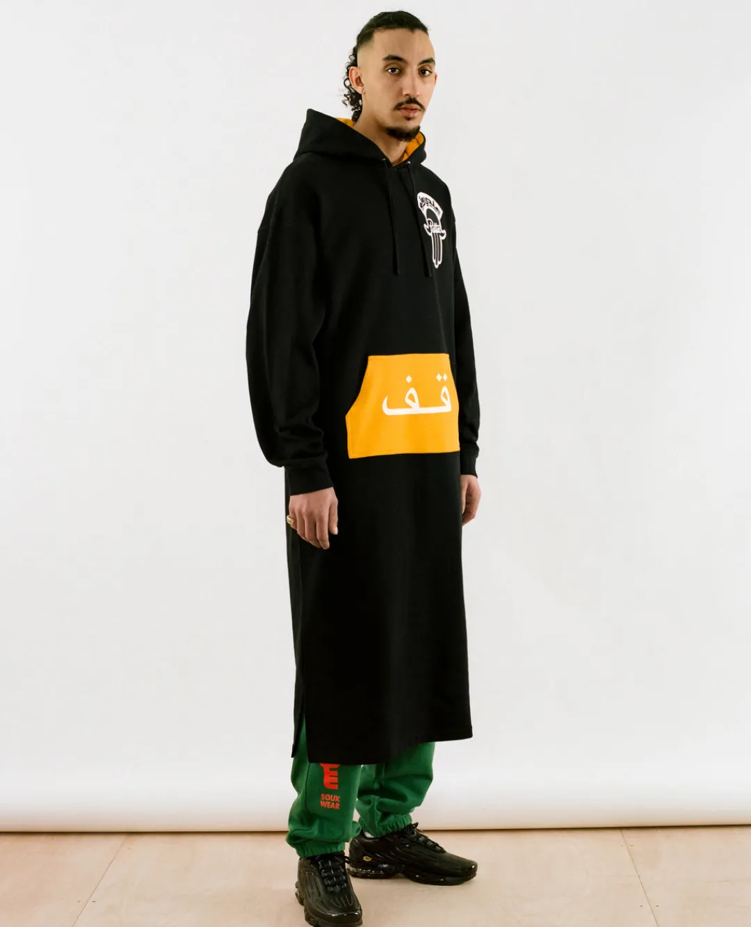 * Patta X Andy Wahloo (Hassan Hajjaj) Full Length Hooded Sweater (Black)
