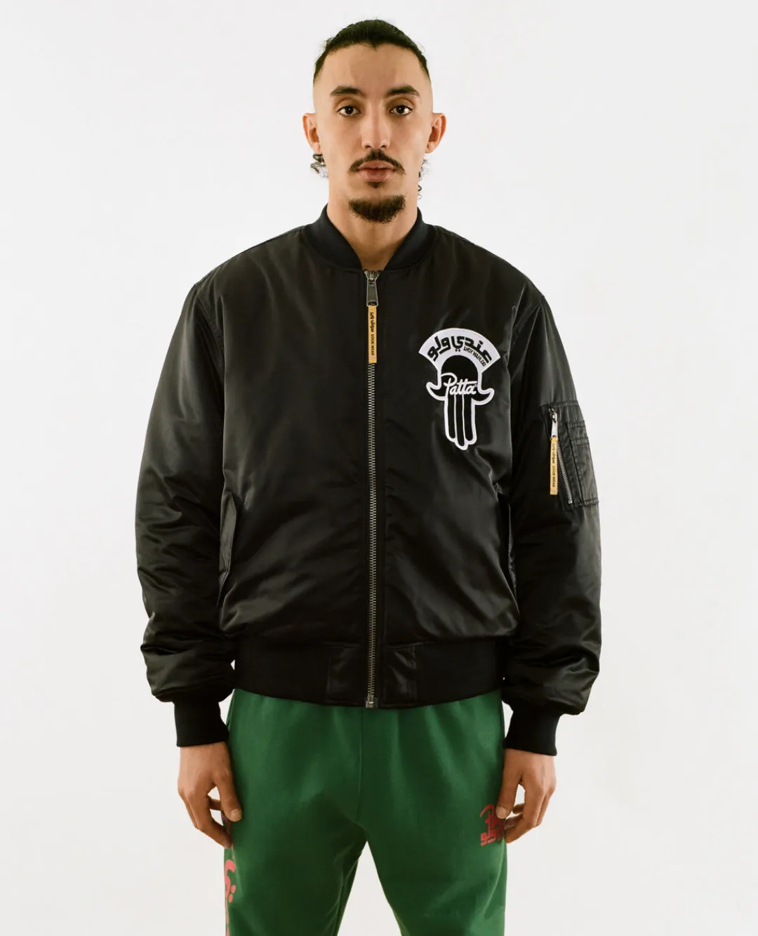 * Patta X Andy Wahloo (Hassan Hajjaj) Reversible Bomber Jacket (Black)