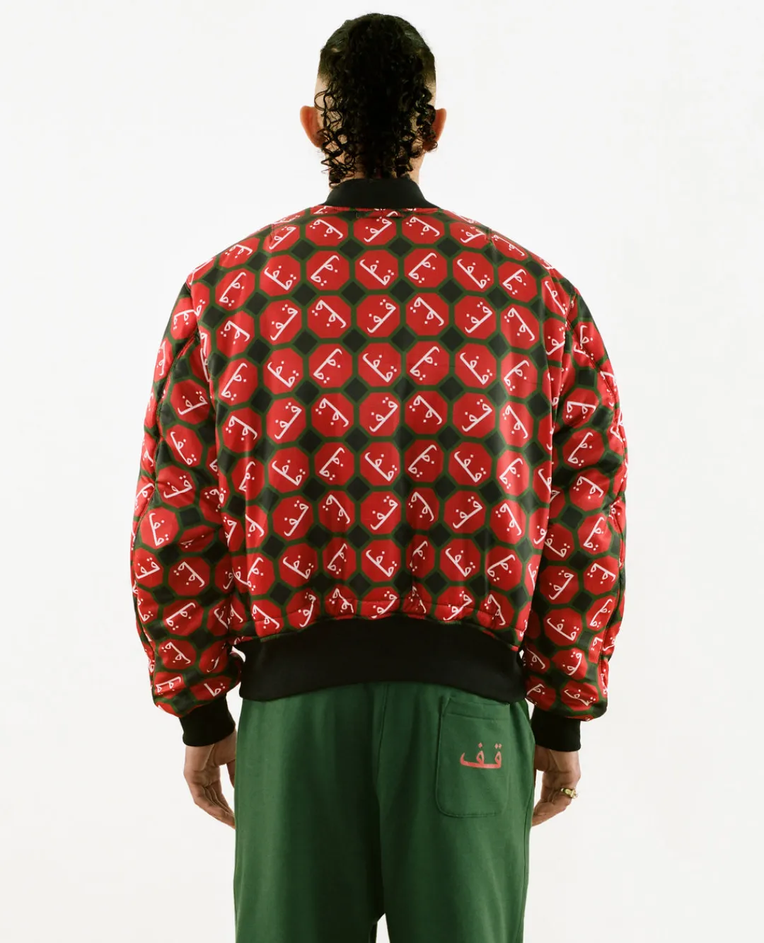 * Patta X Andy Wahloo (Hassan Hajjaj) Reversible Bomber Jacket (Black)