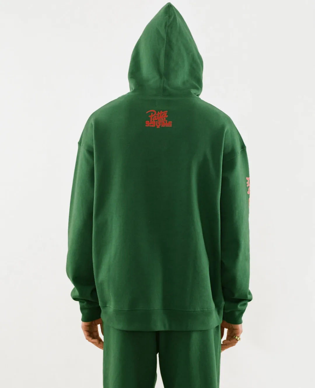 * Patta X Andy Wahloo (Hassan Hajjaj) Script Logo Boxy Hooded Sweater (E