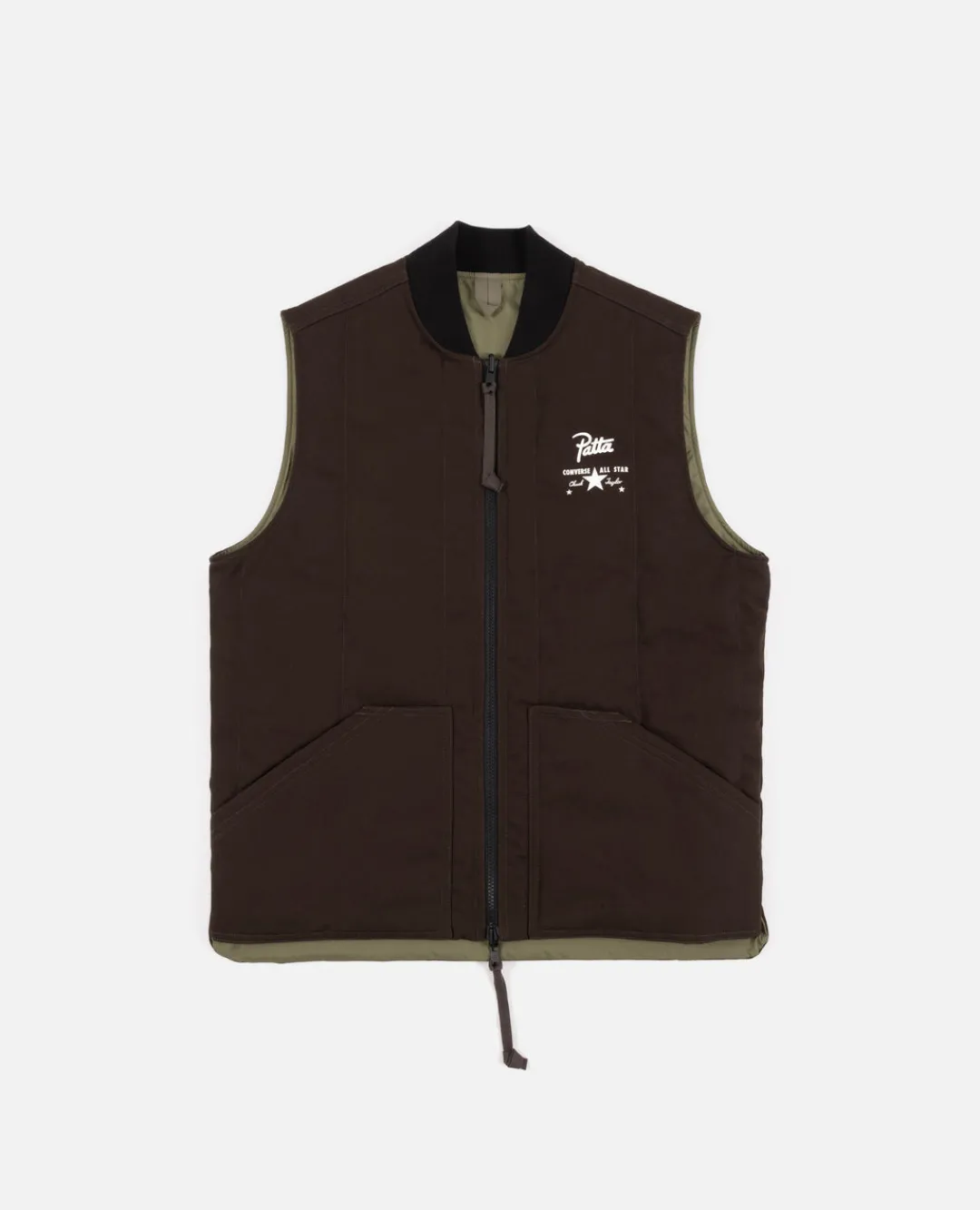 * Patta X Converse 4 Leaf Clover Reversible Vest (Java/Burnt Olive)