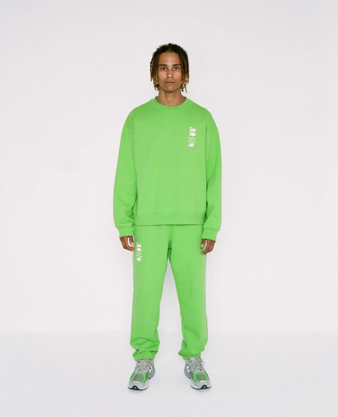 * Patta X New Balance Family Crewneck Sweater (Fluoro Green)