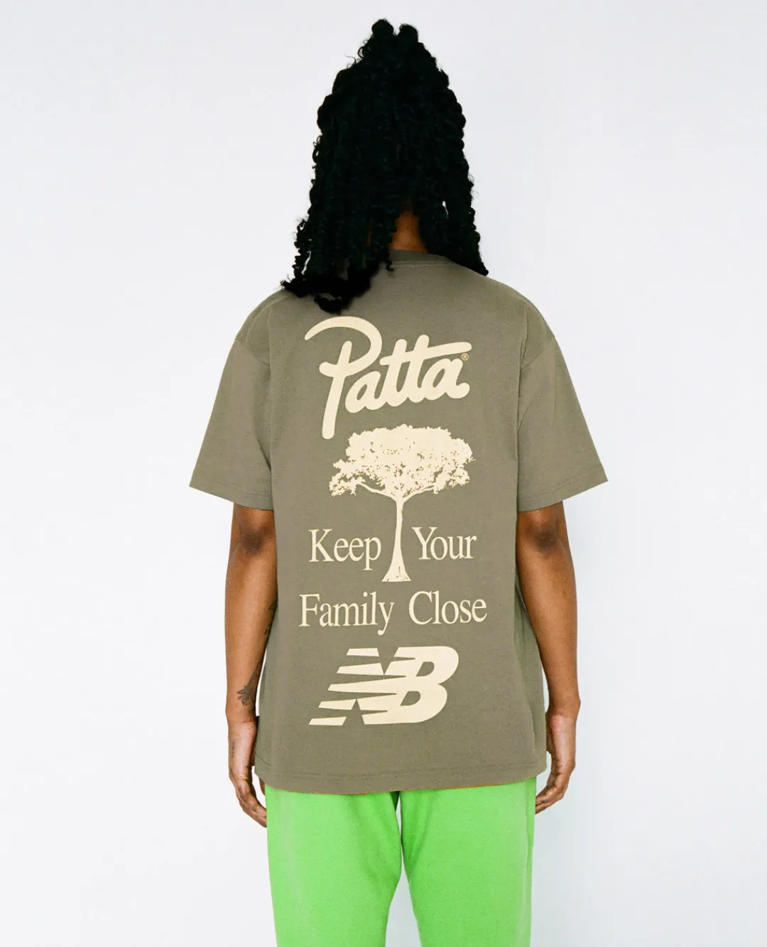 * Patta X New Balance Family T-Shirt (Oil Green)