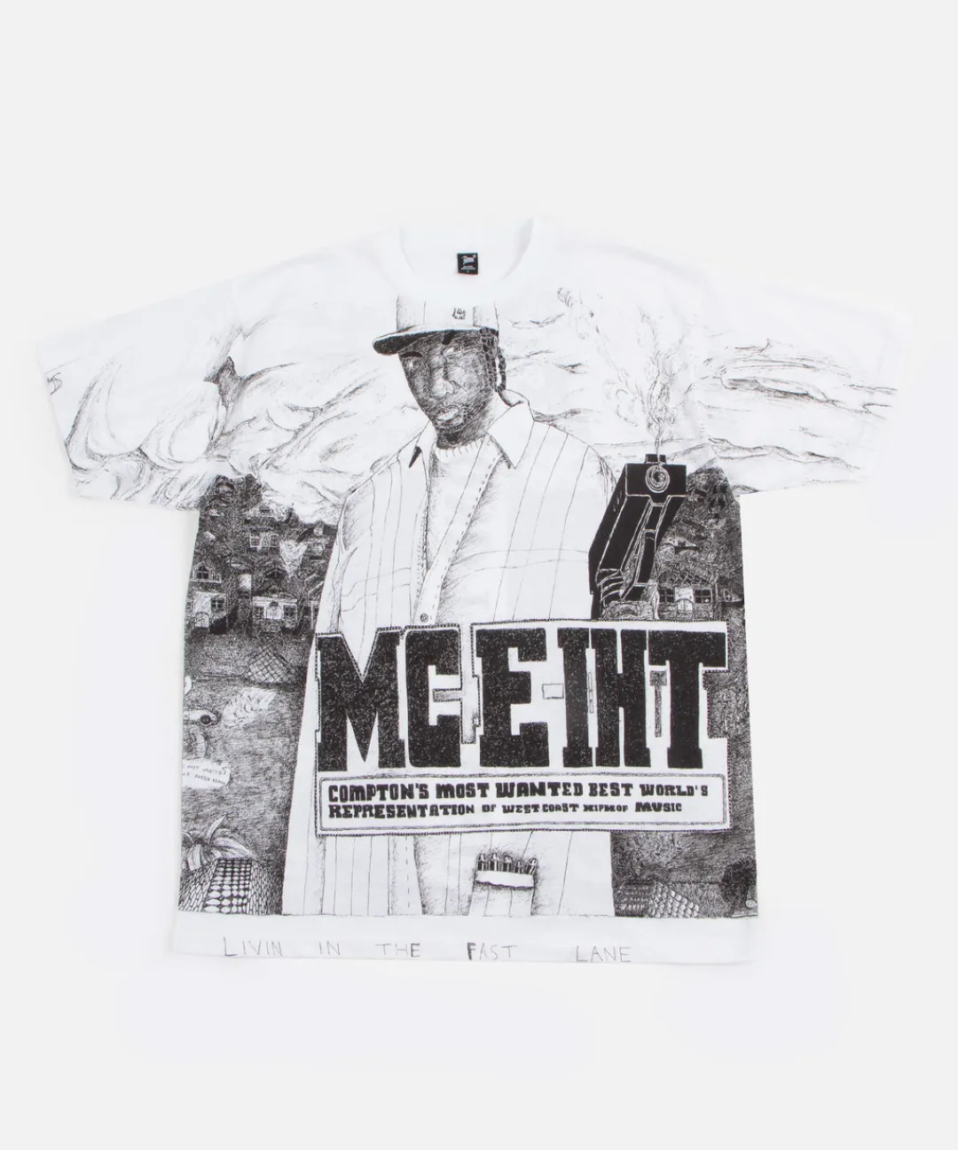 * Patta X Outsiders Gallery Livin In The Fast Lane T-Shirt (White)