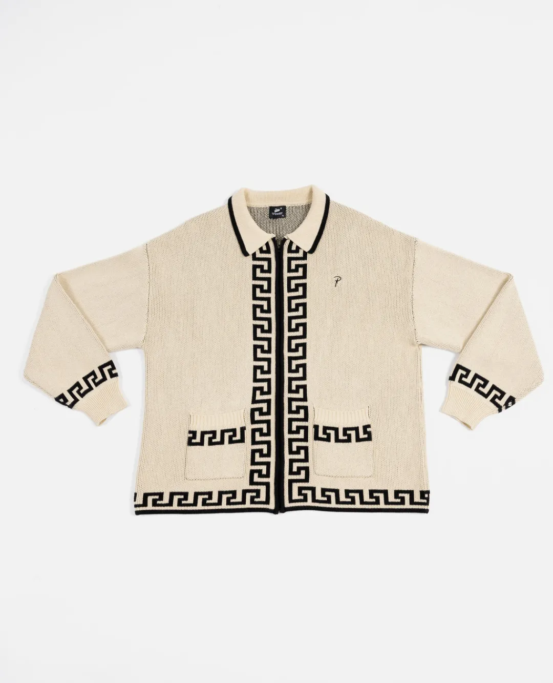 * Patta Zapotec Knitted Zip Cardigan (Natural)